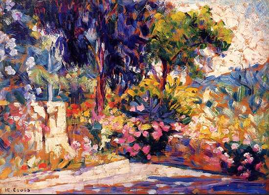 oil painting of gardens by Henri Edmund Cross