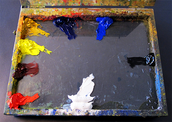 Photo Of 6 Color Plein Air Palette Photo Of 6 Color Plein Air Palette