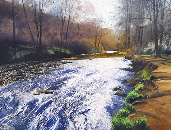 River Light, 26 x 23", WC, © Richard Thorn