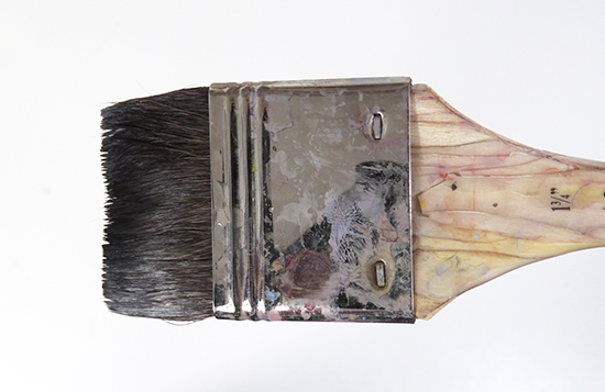 Photo of flat squirrel hair brush