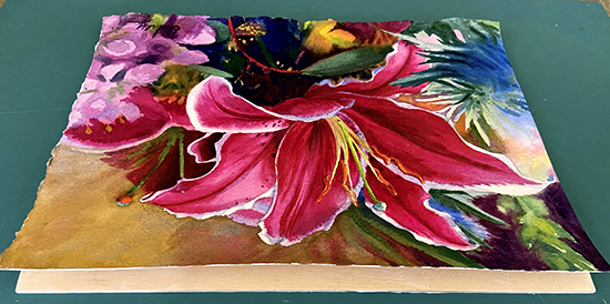 Adhering Watercolor to Wood Backing Board
